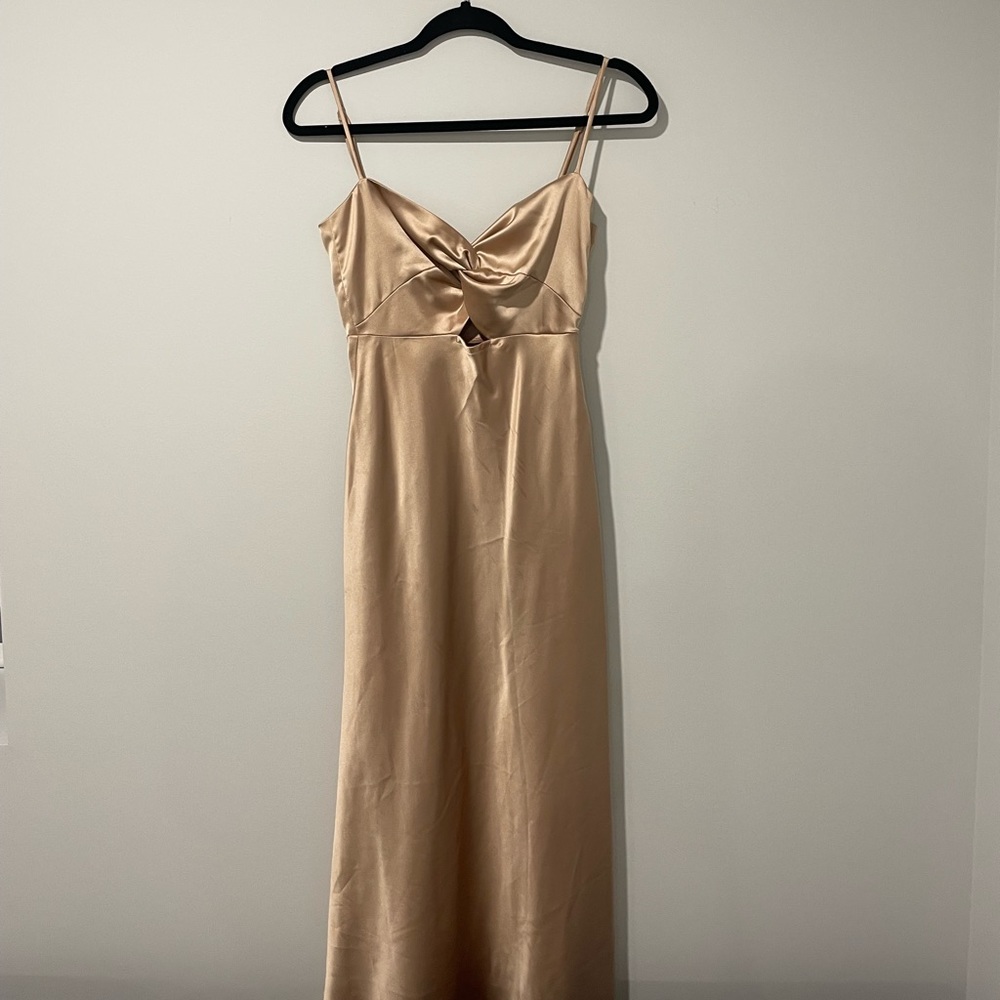 Park & fifth gold bridesmaid dress in size xs/0.